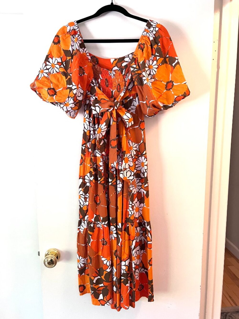 NWT FAITHFULL THE BRAND Tiered Cotton-Poplin Midi Dress - Picture 5 of 6